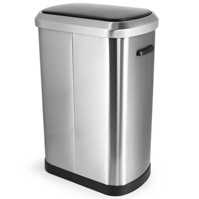 Elama Stainless Steel Indoor Sensor Trash Can, 13 Gallon, Silver (938122406M)