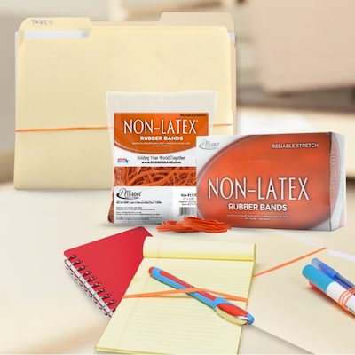 Alliance Non-Latex Multi-Purpose Assorted Rubber Bands, Orange (37546)