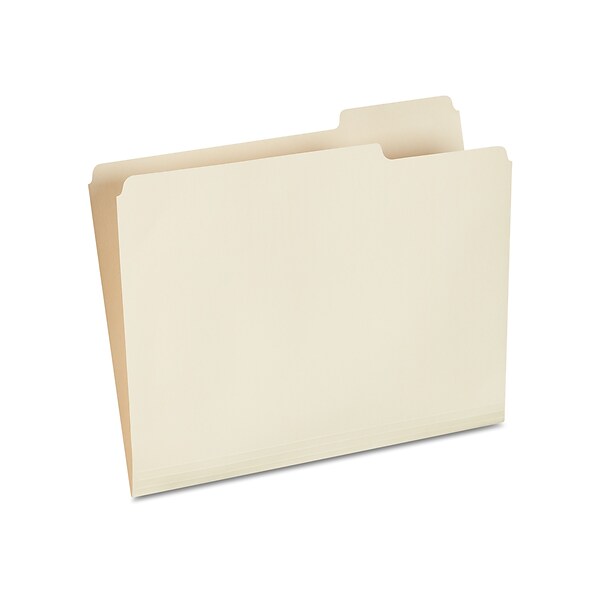 Staples 30% Recycled File Folders, 1/3-Cut Tab, Right