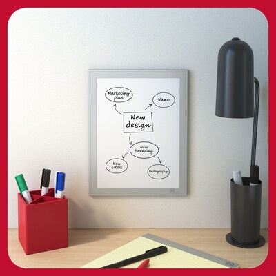 TRU RED Melamine Dry-Erase Whiteboard, Aluminum Frame, 8.5" x 11" (TR62580)