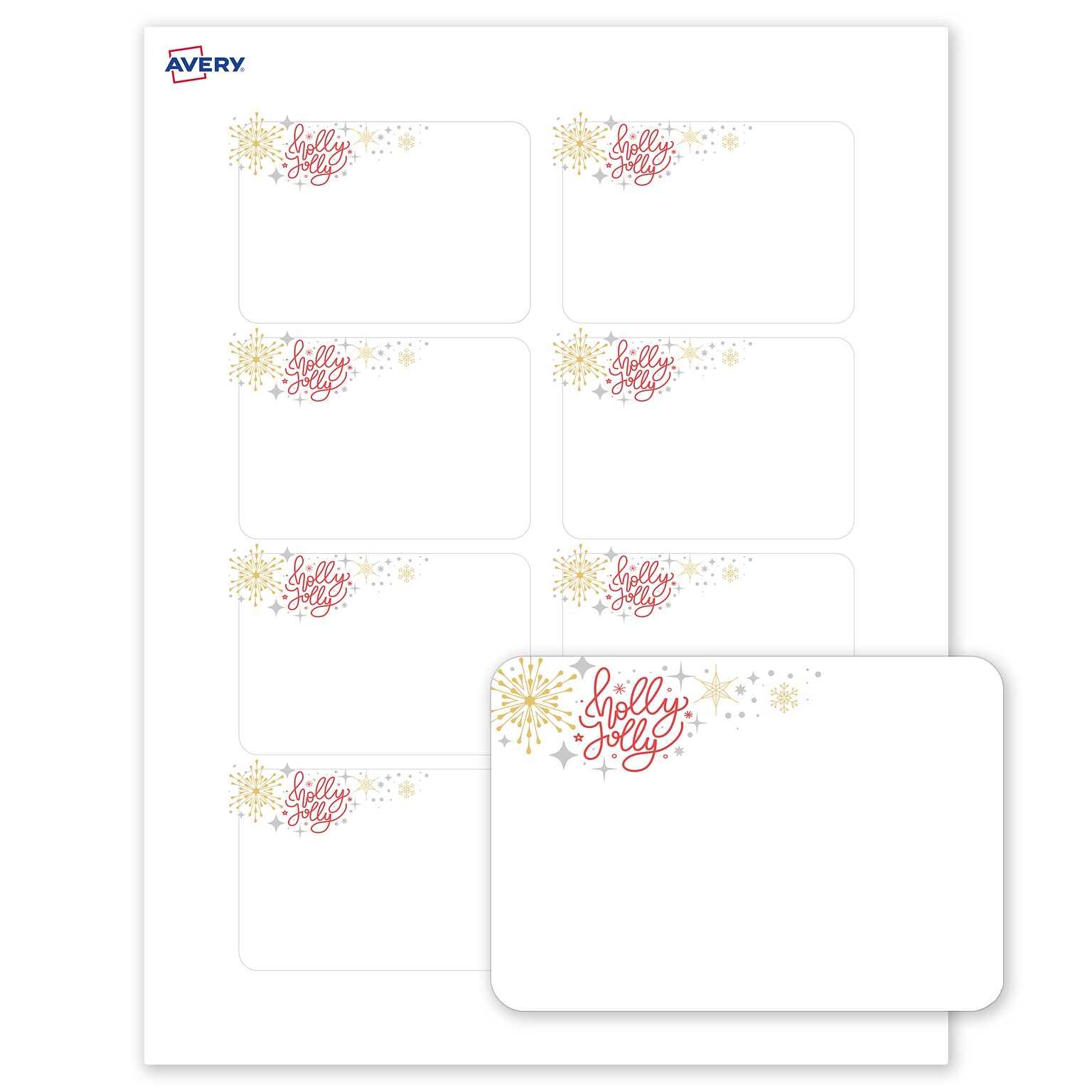 Avery Rectangle Multipurpose Labels, 2-1/3 x 3-3/8, White, 80/Pack (19479370425)