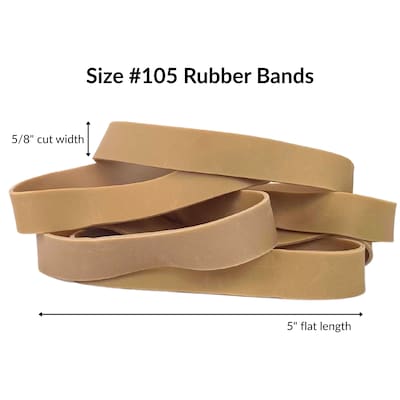 Alliance Sterling Multi-Purpose #105 Rubber Bands, 5 x 0.63, Natural Crepe, 70/Pack (ALL25055)