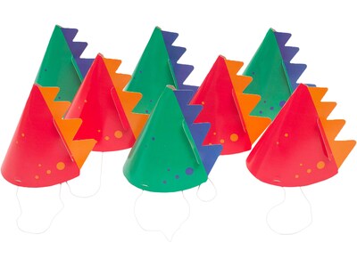 Pukka Pad Dinosaur Party Hats, Assorted Colors, 8/Pack (OTW493)