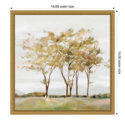 Amanti Art Golden Acre Wood (Trees) by Isabelle Z Framed Canvas Wall Art Print, 16" x 16" (A42675040734)
