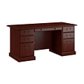 Bush Business Furniture Arlington Executive Desk with Drawers, Harvest Cherry (WC65566-03K)