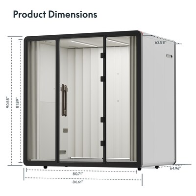 FlexiSpot NeoPod Flex Series Sound Absorbing 4-Person Privacy Booth, White (P4F-2W)