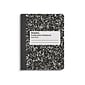 Staples Composition Notebook, 7.5" x 9.75", Graph Ruled, 80 Sheets, Black/White (ST55072)