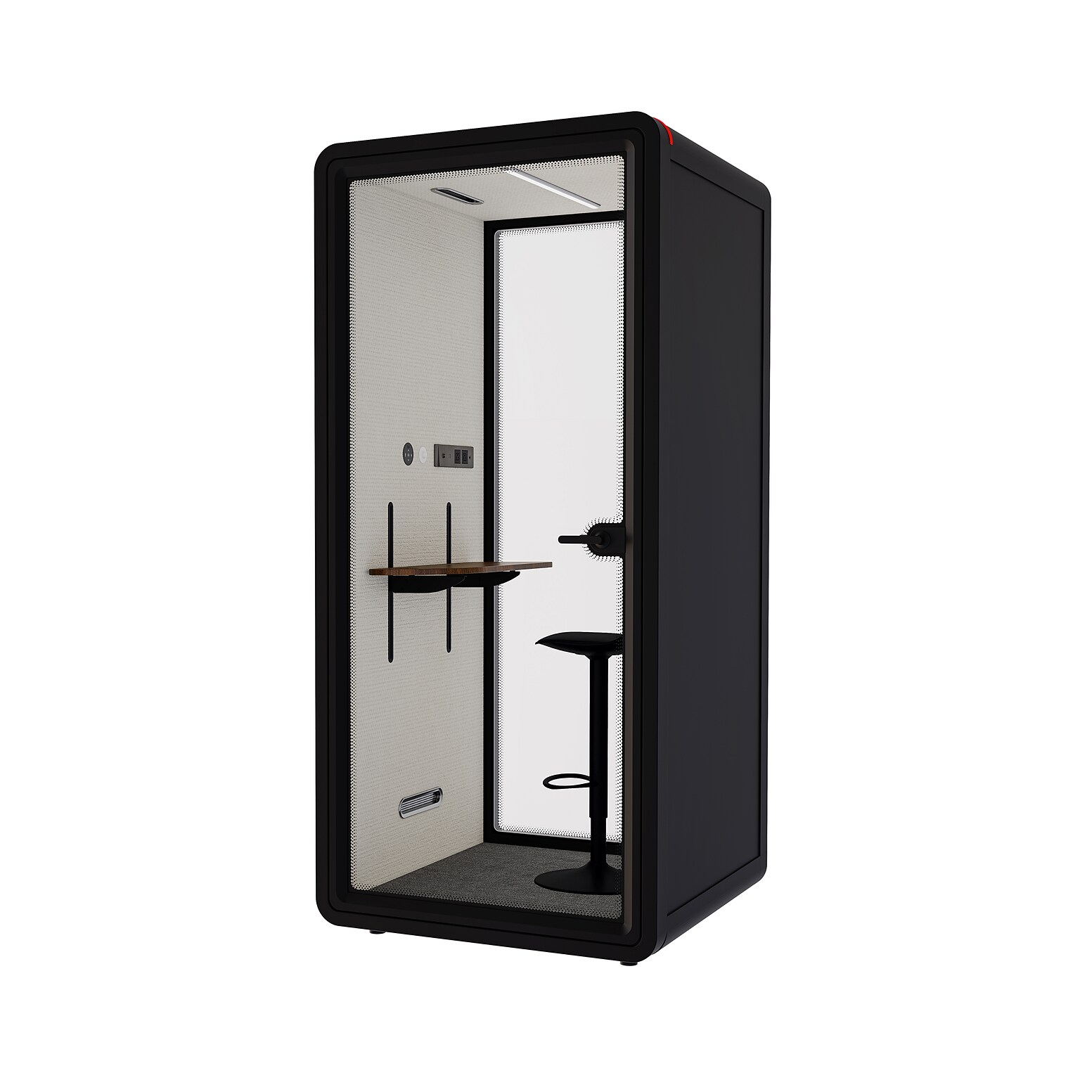 FlexiSpot NeoPod Modular Series 1-Person Privacy Booth with Switchable Privacy Glass, Black (P1FC-3B-Pro)