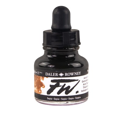 Daler-Rowney FW Acrylic Ink, Sepia, 29.5ml, 3/Bundle (DRW160029251-3)