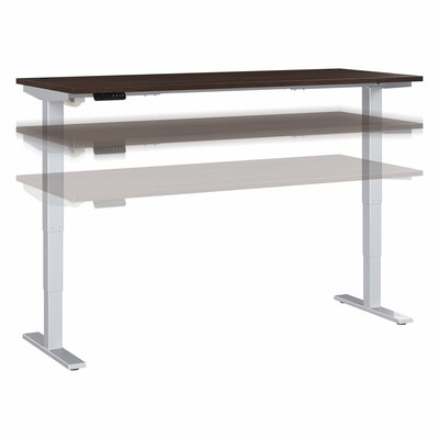 Bush Business Furniture Move 40 Series 28-48 Adjustable Standing Desk, Black Walnut/Cool Gray Meta