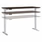 Bush Business Furniture Move 40 Series 72"W Electric Height Adjustable Standing Desk, Black Walnut/Cool Gray (M4S7230BWSK)