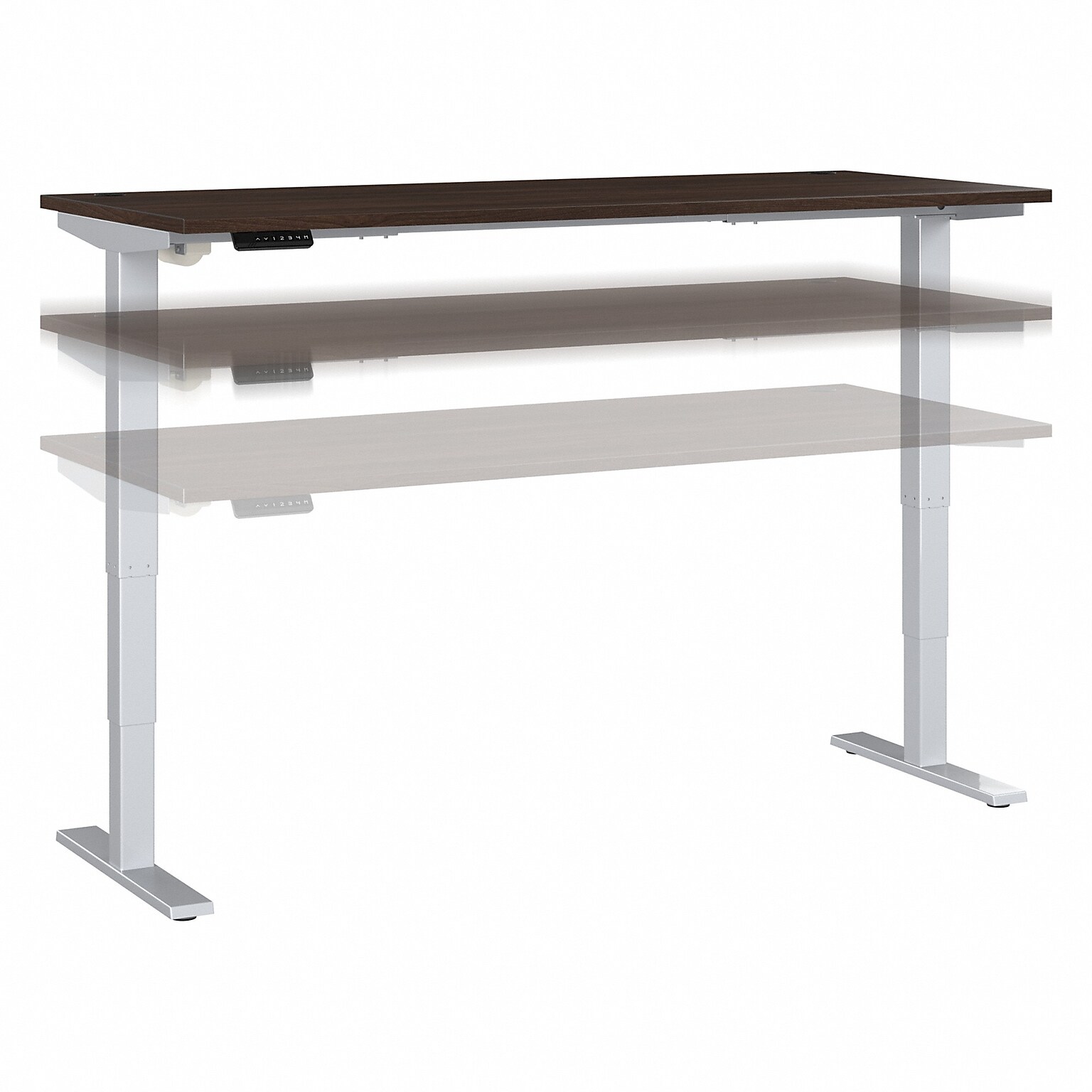 Bush Business Furniture Move 40 Series 28-48 Adjustable Standing Desk, Black Walnut/Cool Gray Metallic (M4S7230BWSK)