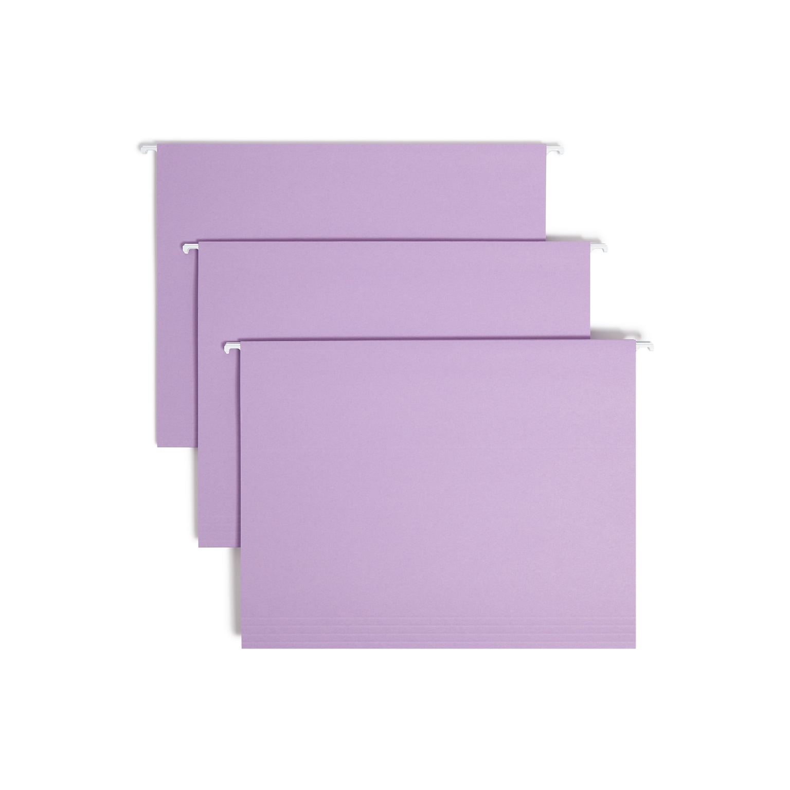 Smead Adjustable Tab Recycled Hanging File Folder, 5-Tab, Letter Size, Lavender, 25/Box (64064)
