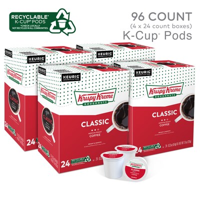 Krispy Kreme Classic Coffee Keurig® K-Cup® Pods, Medium Roast, 96/Carton (06110CT)