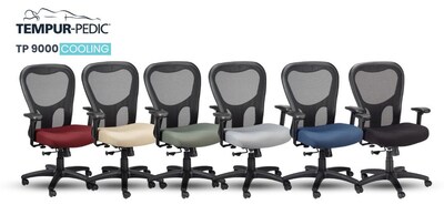 Tempur-Pedic Ergonomic Fabric/Mesh Swivel Task Chair, Grey/Black (TP9000-C-GRY)