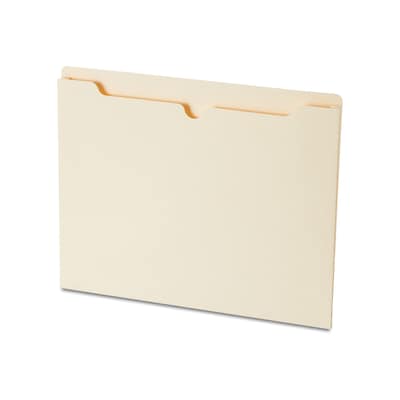 Quill Brand® Reinforced File Jacket, 1 Expansion, Letter Size, Manila, 50/Box (4910)