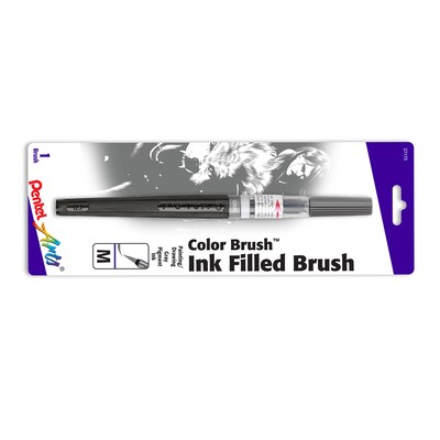 Pentel Arts Color Brush with Water-Based Ink, Gray, 3/Pack (PTAGFLBP137-3)