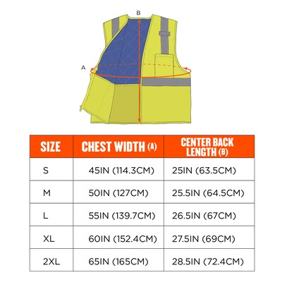 Chill-Its 6668 Hi-Vis Safety Cooling Vest, ANSI Class R2, Lime, XL (12715)  (12715)