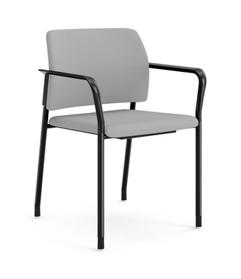 HON Accommodate Vinyl Upholstered Guest Stacking Chair, Flint/Textured Charcoal, 2/Pack (HSGS6.F.E.SX04.P7A)