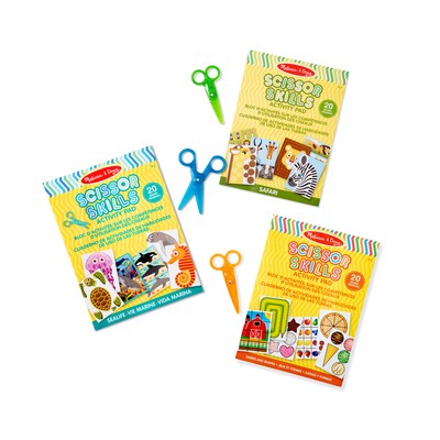 Melissa & Doug Scissor Skills Activity Pad Bundle - Safari, Sea Life and Activities (97161)