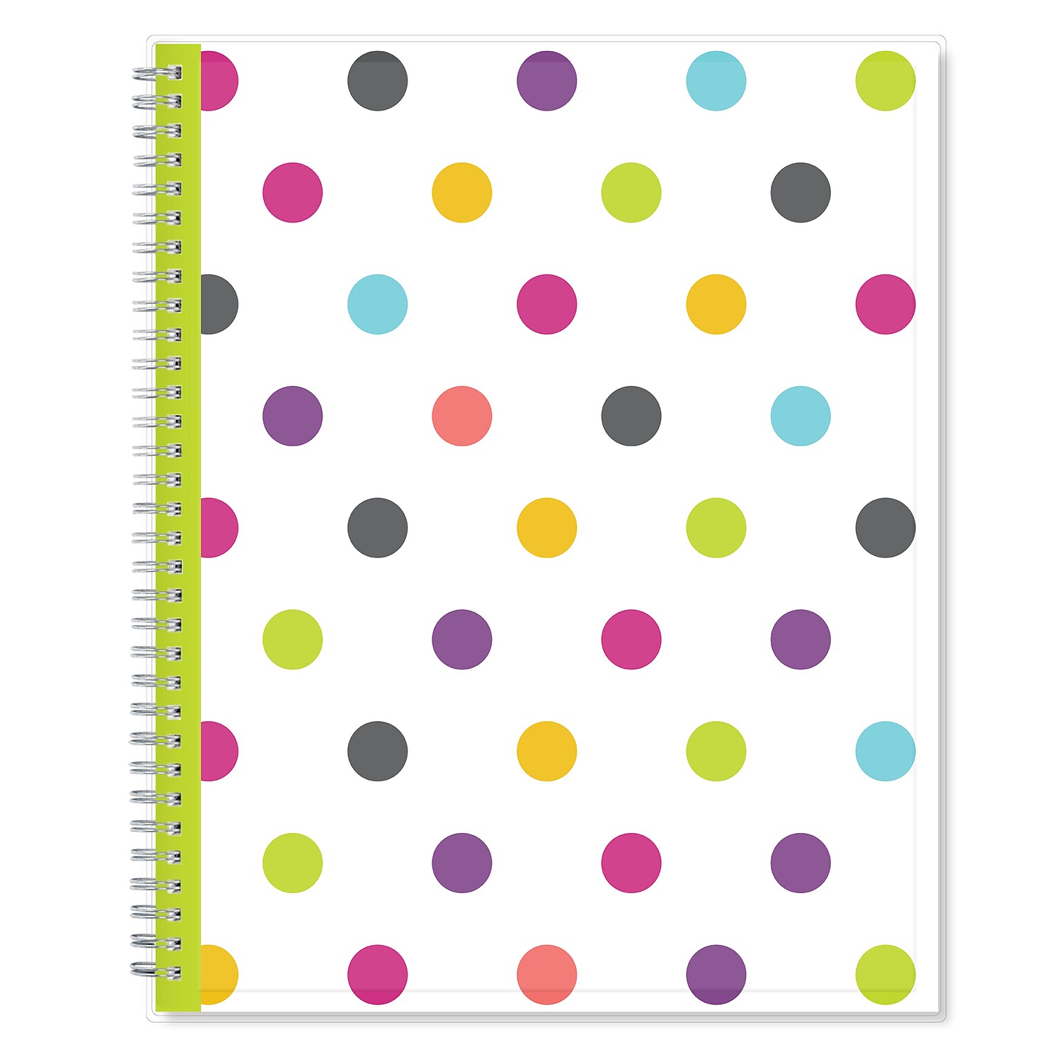 2026-2027 Blue Sky Teacher Dots 8.5 x 11 Academic Weekly & Monthly Planner, Plastic Cover (100330-A27)