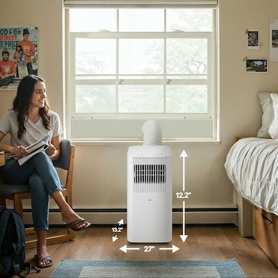 LG ThinQ 115-Volt 8000 BTU (6000 BTU DOE) Portable Air Conditioner with Remote, WiFi Enabled, White (LP0626PWSF)