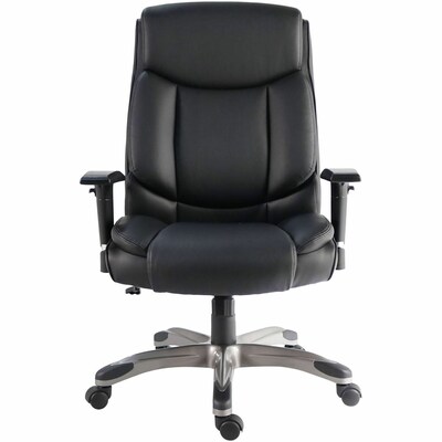 Lorell Sera Leather Swivel Executive Chair, Black (LLR63272)