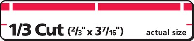 Avery TrueBlock Laser/Inkjet File Folder Labels, 2/3" x 3-7/16", White/Red, 1,500 Labels/Pack (5066)