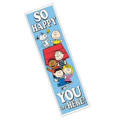 Eureka Peanuts So Glad You Are Here! Banner - Vertical, 6/Pack (EU-849348-6)