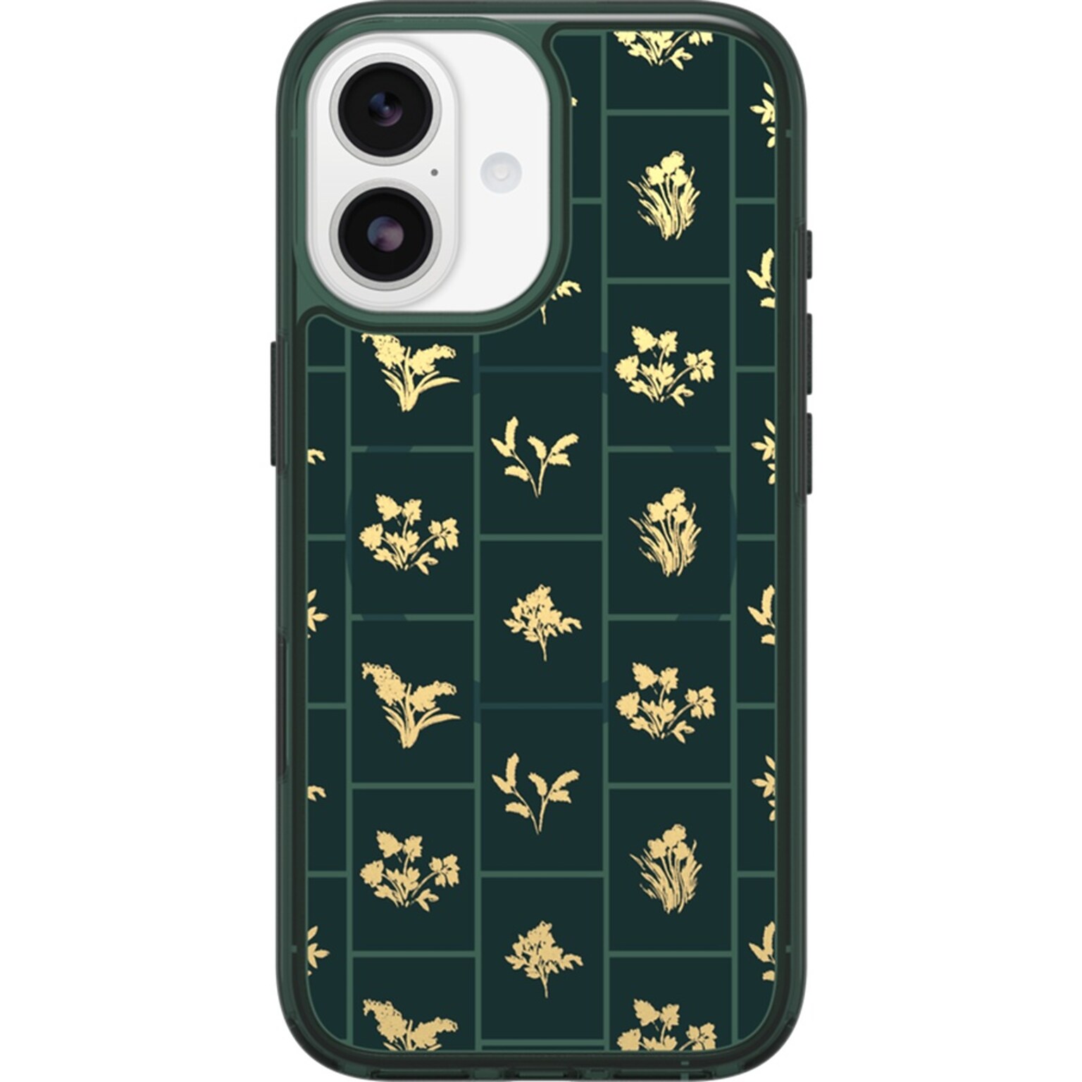OtterBox Symmetry MagSafe Phone Case for Apple iPhone 17, Shock Absorbing, Golden Bloom (77-98882)