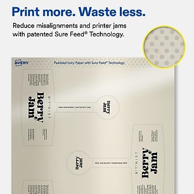 Avery Laser/Inkjet Sealing Labels, 5-1/8" x 4", Pearlized Ivory, 30 Labels/Pack (19479370704)