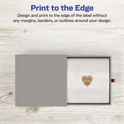 Avery Laser/Inkjet Decorative Edge Multipurpose Labels, .75" x .75", Kraft Brown, 2000 Labels/Pack ( 94601)