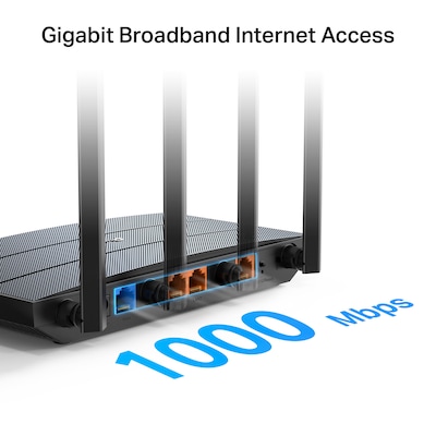 TP-LINK AX1300 Dual Band MU-MIMO WiFi 6 Router, Black (Archer AX1300)