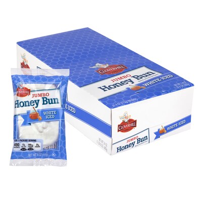 Hostess Cloverhill Jumbo Iced Honeybun, 4 oz, 36/Pack (220-02472)
