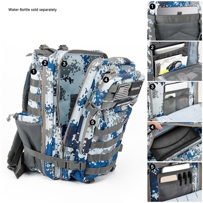 SaharaCase Raider Laptop Backpack, Large, Gray Camo (LT00093)