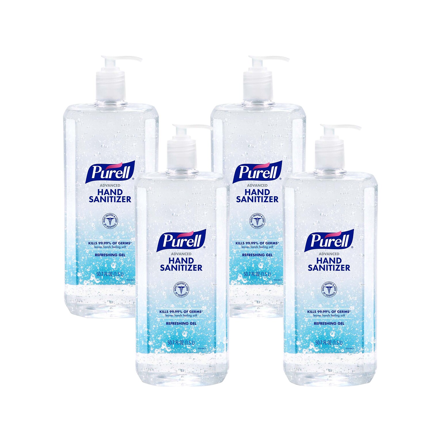 PURELL Advanced 70% Alcohol Gel Hand Sanitizer, Clean Scent, 1.5 L, 4/Pack (5015-04CT)