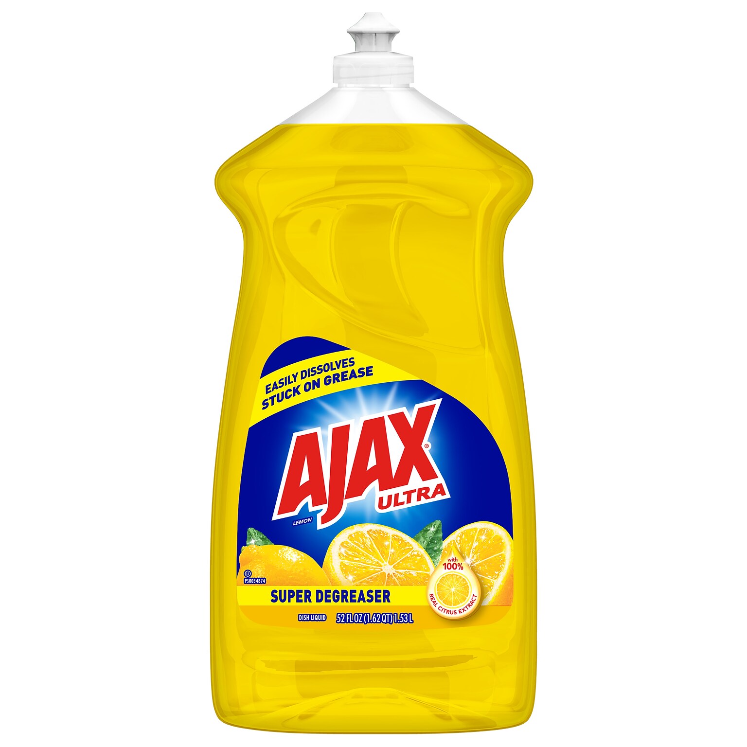 Ajax Ultra Super Degreaser Dish Soap, Lemon Scent, 52 fl. oz. (149861)