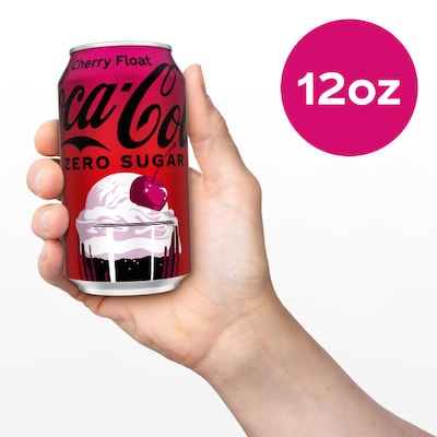 Coca-Cola Cherry Float Zero Sugar Soda, 12 oz., 24/Pack (413929)