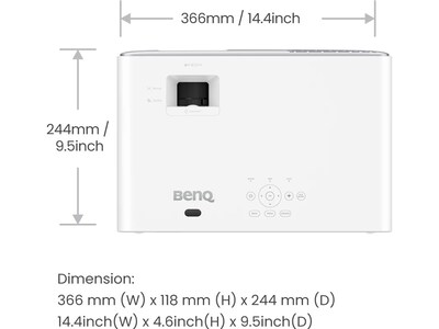 BenQ HDMI/USB DLP Home Theater Projector, White (HT2060)