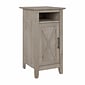 Bush Furniture Key West 30" Small Storage Cabinet with Door and 3 Shelves, Washed Gray (KWS116WG-03)