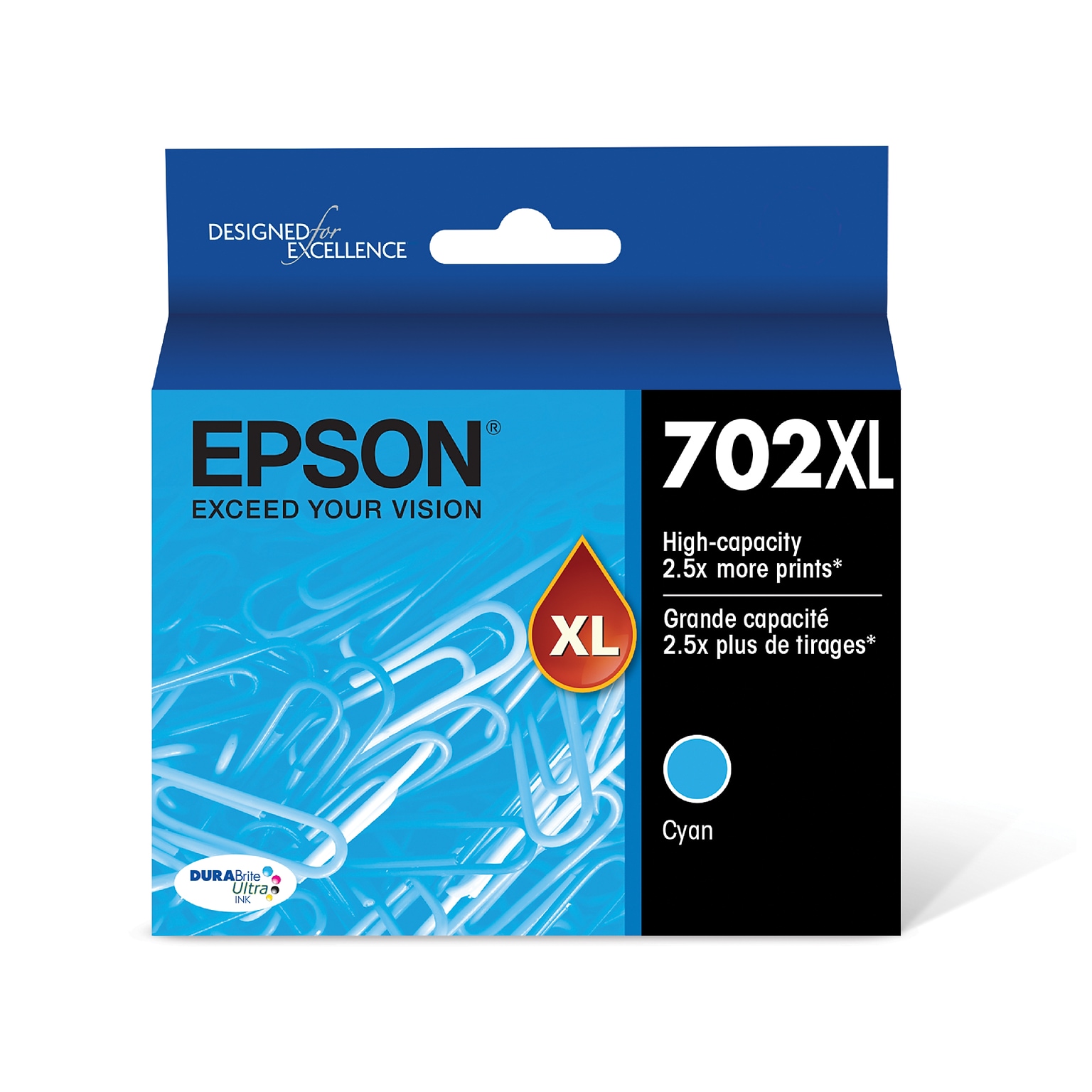 Epson T702XL Cyan High Yield Ink Cartridge   (T702XL220-S)