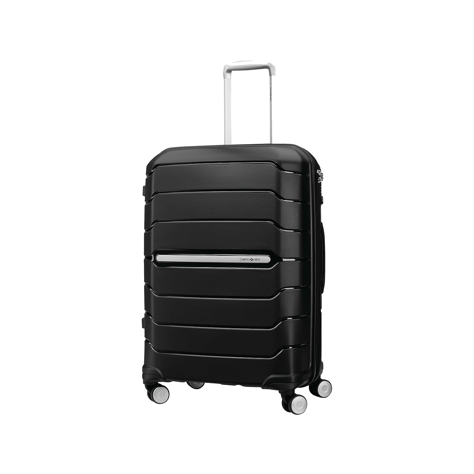 Samsonite Freeform 27.95 Hardside Suitcase, 4-Wheeled Spinner, TSA Checkpoint Friendly, Black (78256-1041)