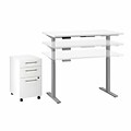 Bush Business Furniture Move 60 Series 27-47 Adjustable Standing Desk with Storage, White (M6S010WH)