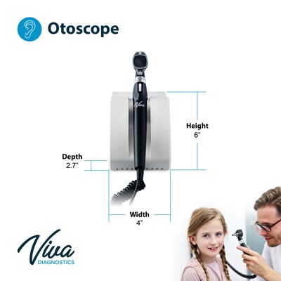 Viva Comfort Comprehensive Diagnostic Wall System, Ophthalmoscope, Otoscope, and Ear Specula Dispenser, White (ME914-01-OOE-MK)