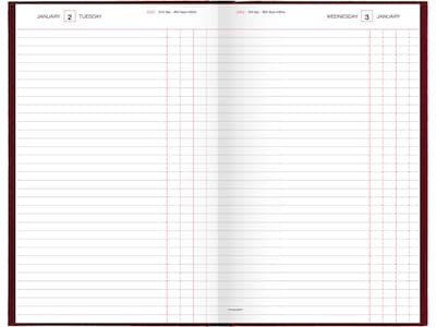 2024 AT-A-GLANCE Standard Diary 7.75" x 12" Daily Diary, Hardsided Cover, Red/Gold (SD377-13-24)