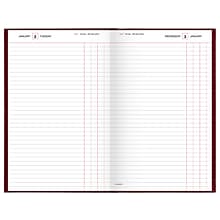 2024 AT-A-GLANCE Standard Diary 7.75 x 12 Daily Diary, Hardsided Cover, Red/Gold (SD377-13-24)