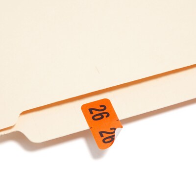 Smead ETYJ Color-Coded Year 26 Labels, 1-1/2 x 3/4, Orange, 500/Roll (68326)