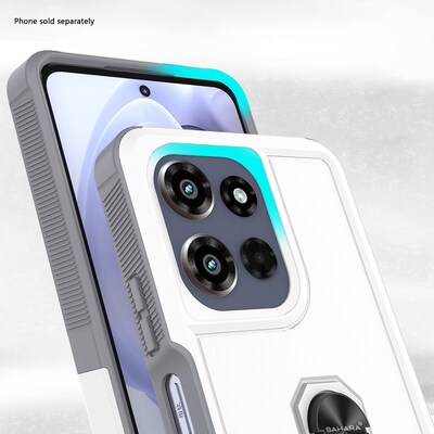 SaharaCase Raider Series GRIP Case for Motorola Moto G Power 5G, Shock Absorbing, Fossil White (CP00784)