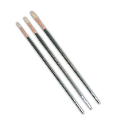 Silver Brush Natural Hog Bristle, Filbert Brushes, 3/Pack (SLVGP1083)