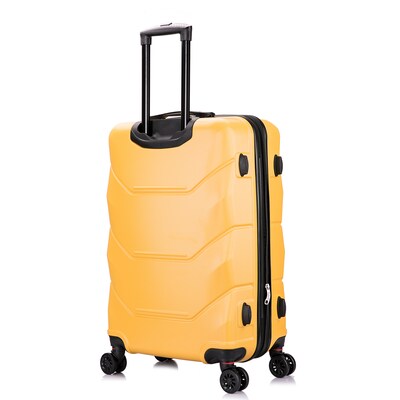 DUKAP Zonix 26" Hardside Suitcase, 4-Wheeled Spinner, TSA Checkpoint Friendly, Mustard (DKZON00M-MUS)